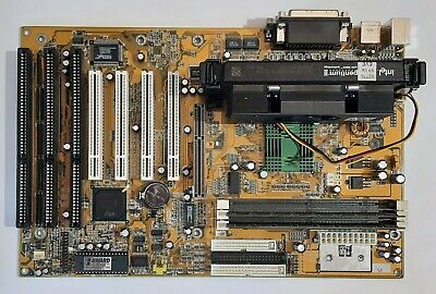 Biostar M6TBA Slot 1 ISA Mainboard + Intel Pentium II 400MHz + 256MB SD-RAM