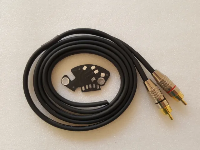 Technics Sl 1200 1210 MK2 MK3 MK5 Câble Rca Da Soudure 125 CM Avec PCB Noir 2