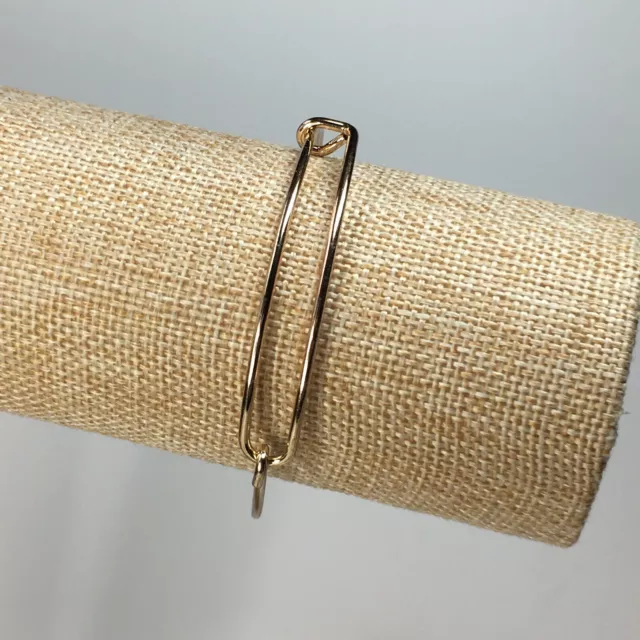Brazalete de dije ajustable en tono dorado / cierre de gancho de lote antiguo