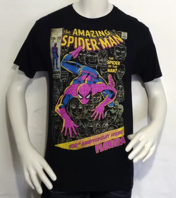 MARVEL Men's T-Shirt AMAZING SPIDER-MAN COMIC FLORIDA 100th Anniversary Issue