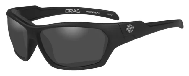 Harley-Davidson Men's Drag Gasket Sunglasses, Gray Lens / Black Frames HADRA01