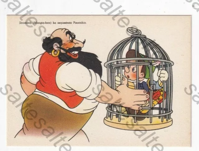 Al1 - Cartolina Pinocchio Originale Walt Disney Disney Saiga Genova Non Viaggiat