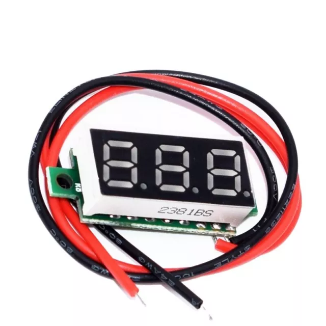 0.28inch LCD Two Wire 2.5-40V Red LED Digital DC Voltmeter Panel Meter