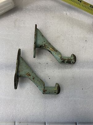 2 Antique Metal Cast Iron Handrail Brackets￼ ￼