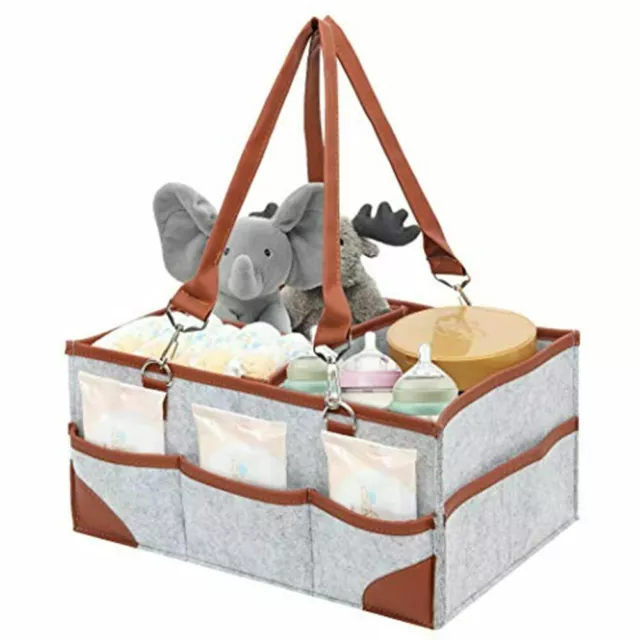 Lavievert Baby Diaper Caddy Organizer Portable Holder Bag For Changing Table And