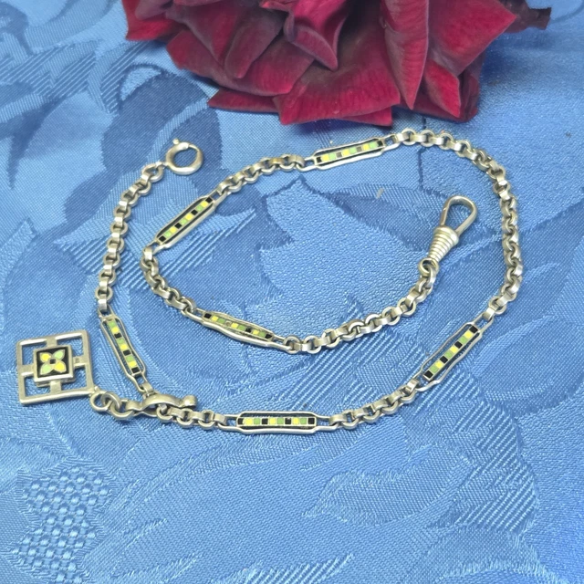 Chaîne De Montre à Gousset Ancienne (Chatelaine) - Plaqué Or - Longueur 41,5 Cm - France Avant 1920