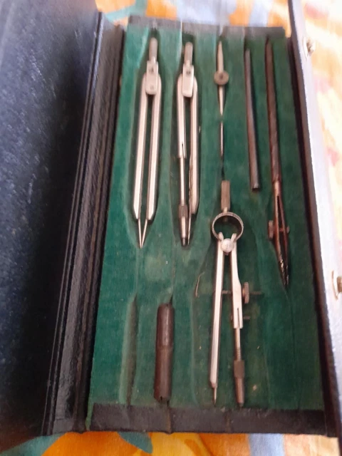 Ancien Compas à Engrenages Horloger - 26 Lignes - Manuel Avec Coffret - Occasion