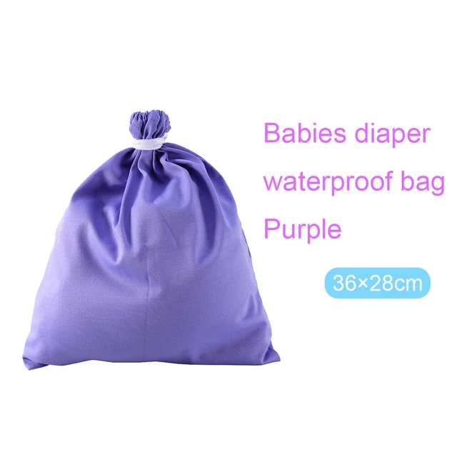 Washable Reusable Waterproof Large Baby Diaper Cloth Wet Nappy Rope Storage Bag