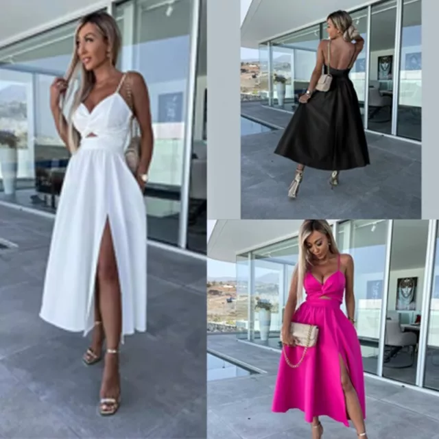 Women s Maxi Dress Side Slit Dress Casual Party Beach Maxi Dresses