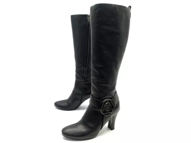 Chaussures Celine Logo Triomphe 310043  Bottes 38 Cuir Noir + Boite Boots 1490€