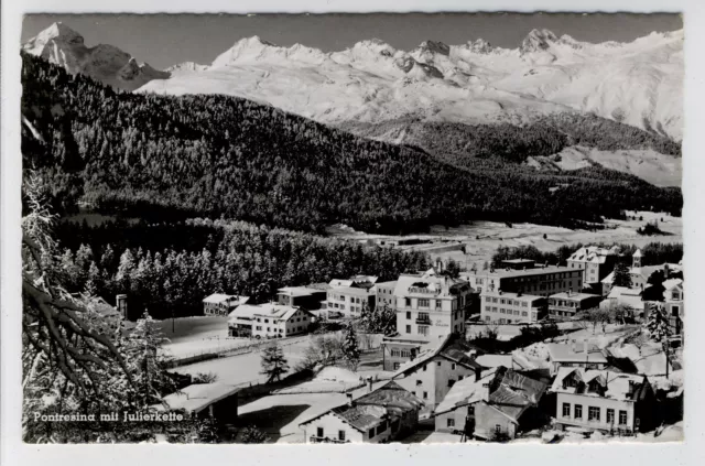 AK Pontresina mit Julierkette, Hotel La Collina 1957