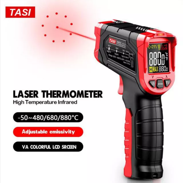 LCD Temperature Gun Non-contact Digital Laser Infrared Thermometer IR Temp Meter