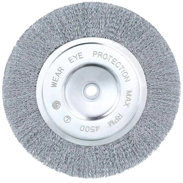 Wire Wheel Brush, Coarse  8 Inch Bench Grinder Metal Polishing Tool Accessory