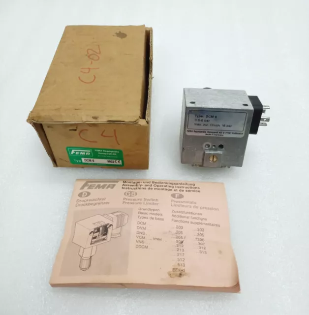 Fema Honeywell DCM6-217B -S pressure switch 0.5 - 6Bar