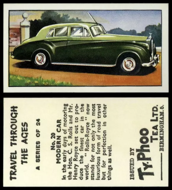 Modern Car #20 Travel Through The Ages 1961 Typhoo Tea Card