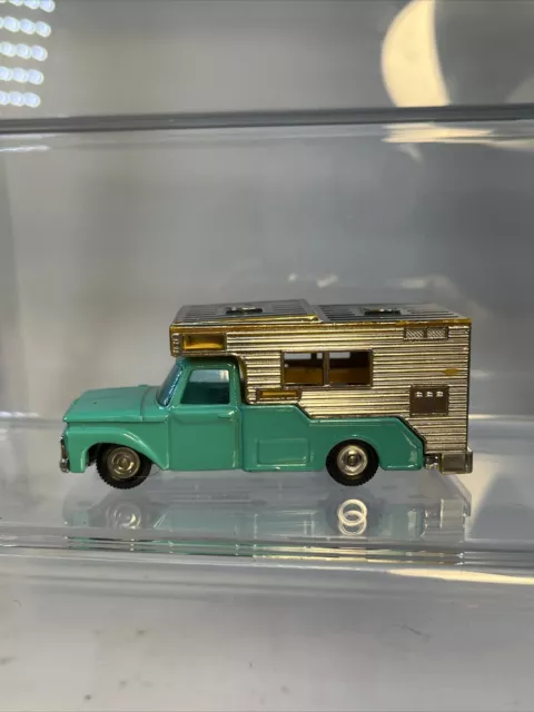 Vintage Corgi Ford Camper Diecast Truck Teal Made in Great Britain 1970s