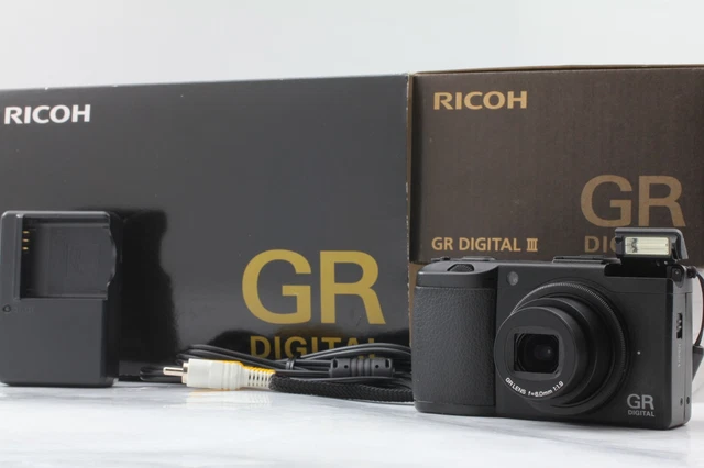 *N.MINT IN BOX* RICOH GR Digital III 3 10.0MP Digital Camera Black From JAPAN
