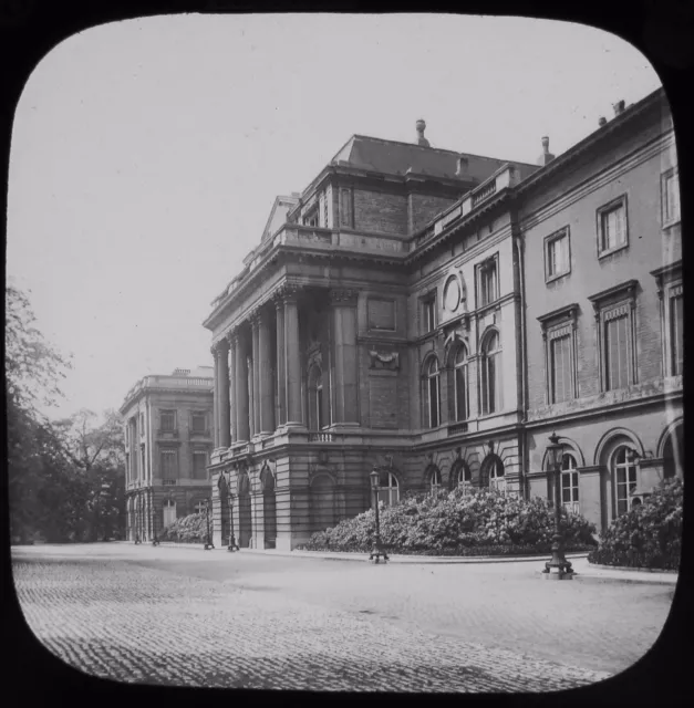 Glass Magic Lantern Slide THE KINGS PALACE BRUSSELS C1900 PHOTO BELGIUM