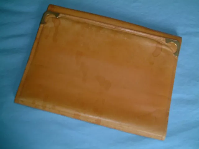 Vintage SAAB BOOT BADGE & PIGSKIN LEATHER OWNERS Manual Document FOLDER Holder 2