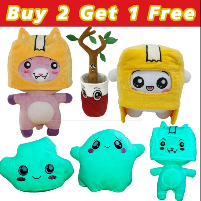LANKYBOX BOXY / FOXY / ROCKY Plush Soft Stuffed Toy Kids Plushie Doll ...