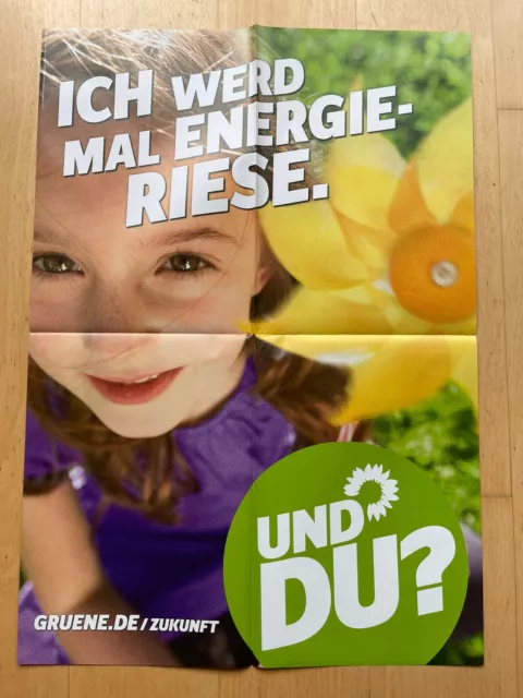 Wahlplakat Bündnis90/Grüne  Bundestagswahl 2013-Ich werde mal Energieriese  A1
