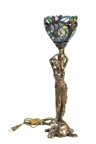 Lampada stile Tiffany 56cm da tavolo comodino donna