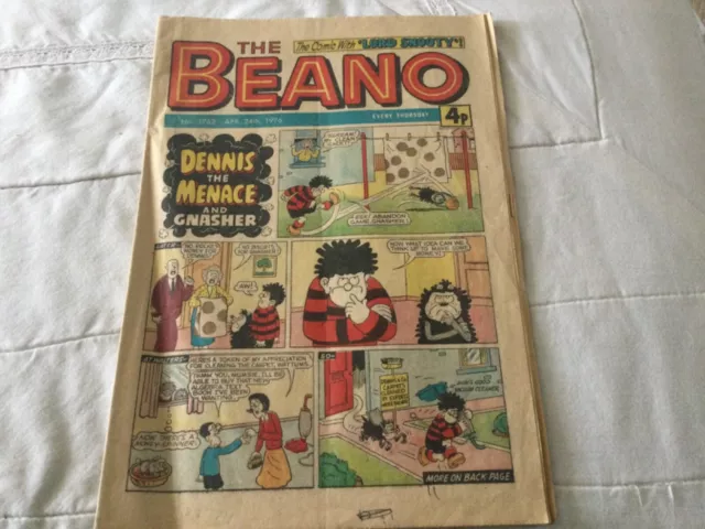 Beano Comic No 1762 April 24th 1976,  FREE UK POSTAGE.