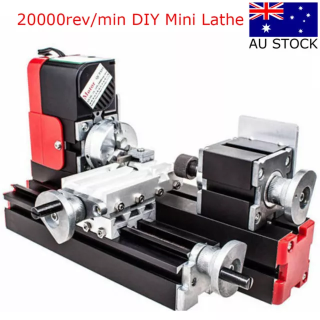 Multifunction Miniature Metal Motorized Mini Lathe Machine DIY Tool 20000rev/min