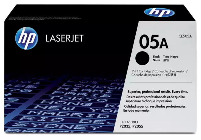 Genuine HP CE505A Black Laser Printer Toner P2035 P2055 Opened  VAT Inc