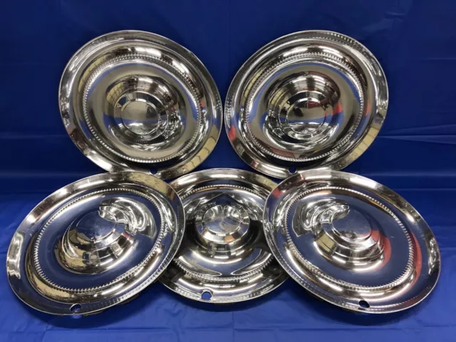 Vintage set a 5 1951–52 Chrysler 15" hubcaps Windsor Saratoga