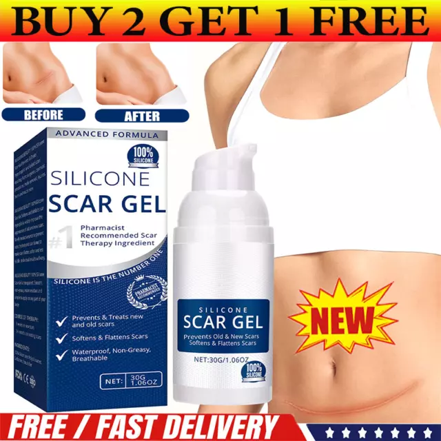 Silicone Scar Gel Stretch Marks Removal Cream Advanced Surgery Scar Skin Care❤