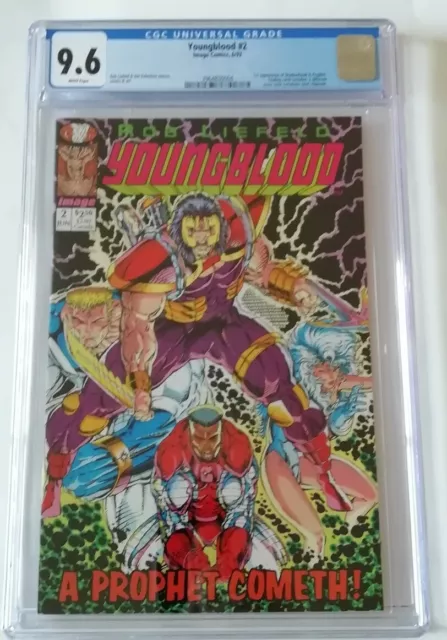 Cgc 9.6 youngblood 2 🔑1st prophet and shadowhawk. Image Comics july 1992