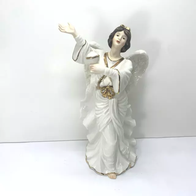 Grandeur Noel Christmas Porcelain Angel 10.5" Figurine, Collectors Edition 2000