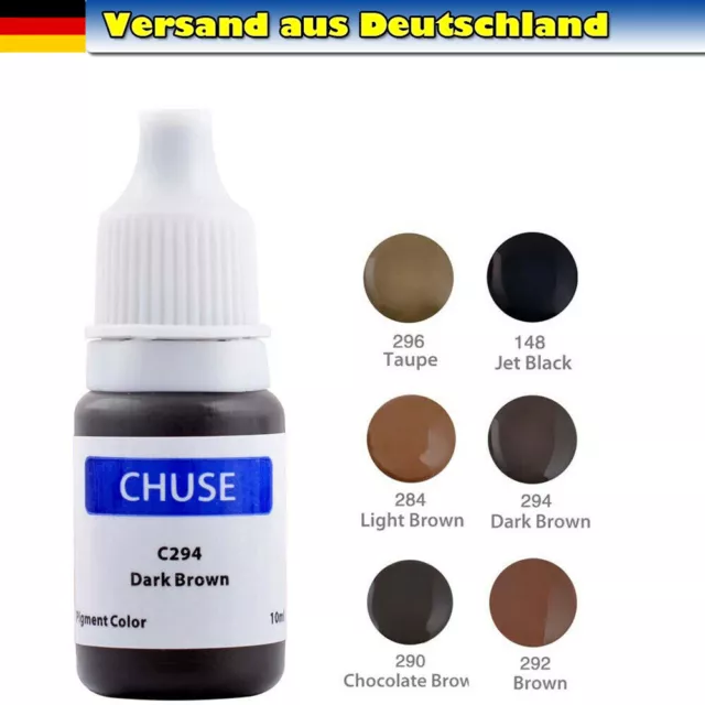 CHUSE Permanent Make-up Farben Augenbrauen liner Micro Pigmente Tattoo Ink 10ml