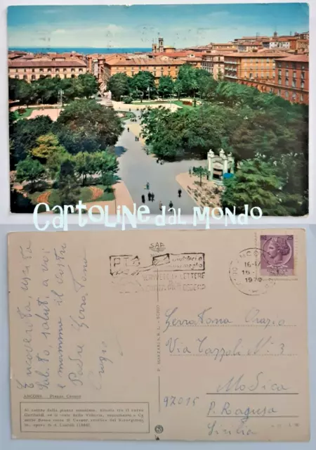 ANCONA - Città - Piazza Cavour - viaggiata 1970