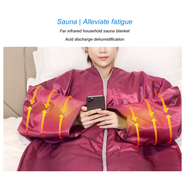 (220V UK Plug) Far Infrared Sauna Blanket Télécommande Sauna Detox Fatigue 3