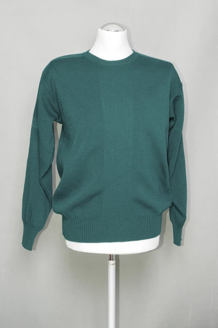 Paul & Shark Men's Pullover M Green Dark Green Uni Crew Neck Fine Knit B934
