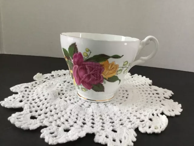 Vintage Royal Ascot Bone China Floral Tea Cup   Made in England