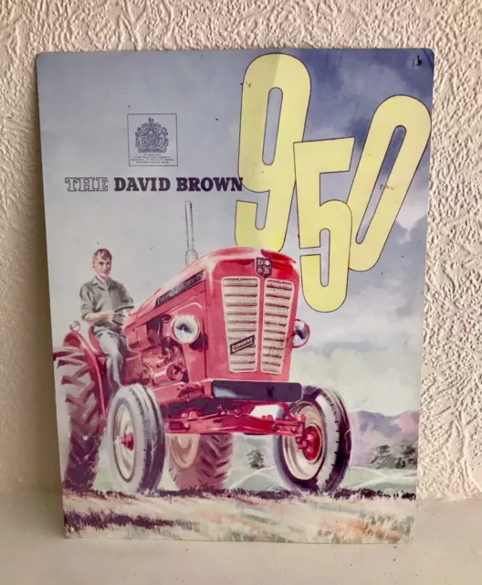 Advertising Tin Sign Vintage Style David Brown 950 Tractor