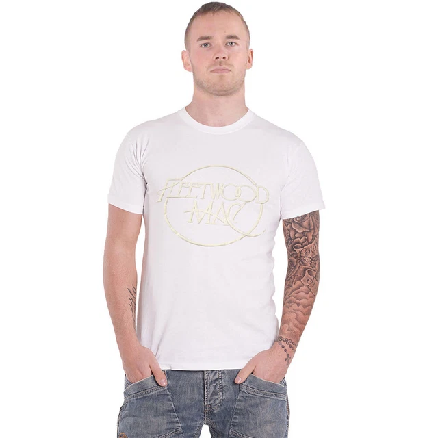 Fleetwood Mac T Shirt High Build Classic Logo new Official Unisex White