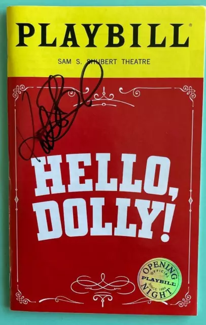 Kate Baldwin Signed Silver Seal Open Night Hello, Dolly! Playbill  Bette Midler