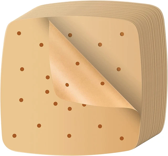 100 Fogli Di Carta Pergamena Rotonda Per Friggitrice Ad Aria E Vapore: 25,4 Cm Di Diametro, Forata, Antiaderente