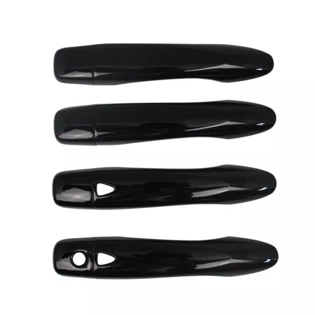 4PC New Black Car Door Handle Covers Trim&Smart Hole For Nissan Altima 2013-2018