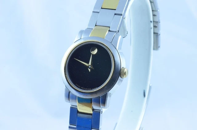 Movado Museum Donna Orologio Raro Acciaio Alto Quarzo 25MM Acciaio/Oro 2