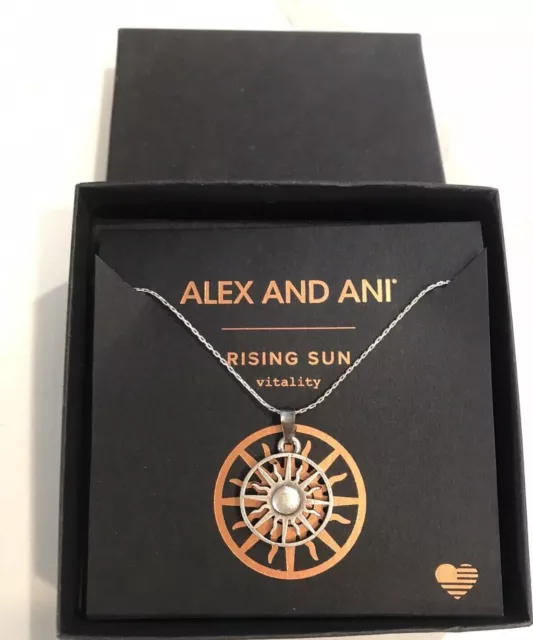 Alex and Ani Rising Sun Expandable Necklace Rafaelian Silver