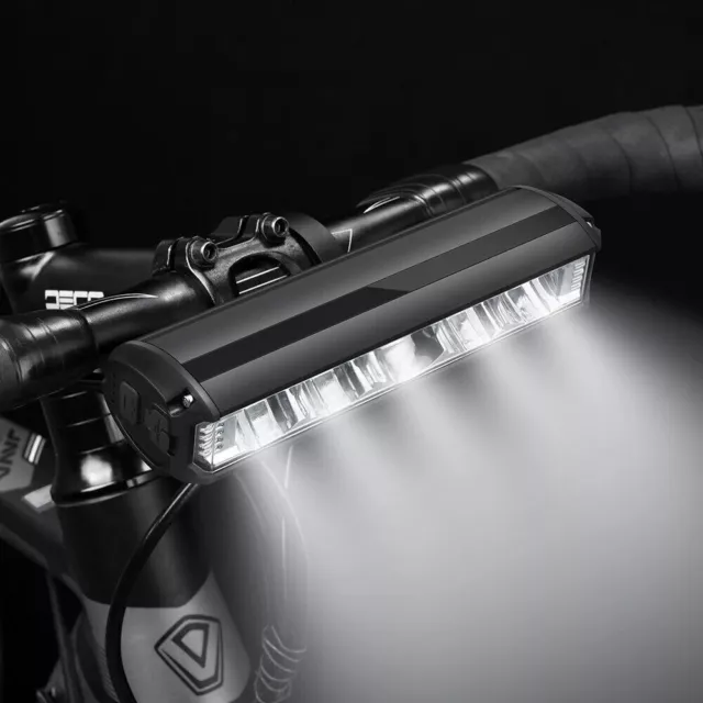 Bicycle Bike LED Front Light 4000mAh Headlight Lamp USB Rechargeable Flashlight