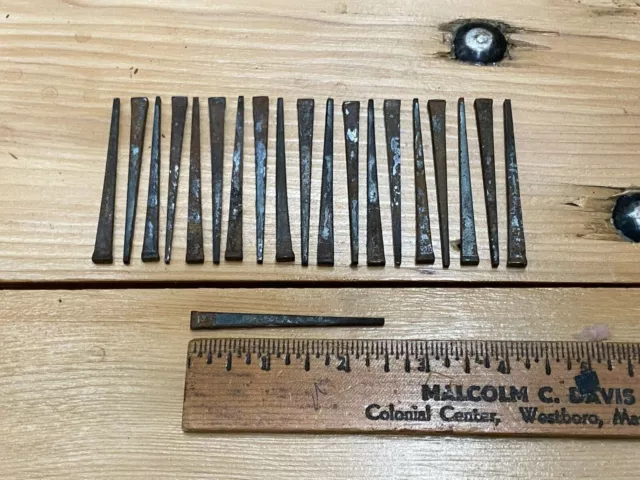 Vintage (70) Square Cut 2 1/2” Straight Nails w/ Square Heads