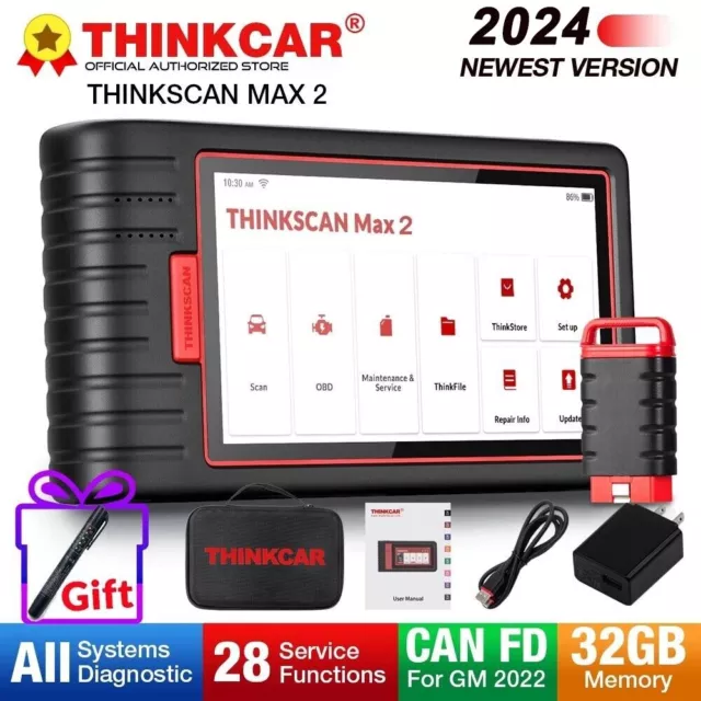 THINKCAR Thinkscan Max2 OBD2 Scanner Car Diagnostic Tool Code Reader Full System