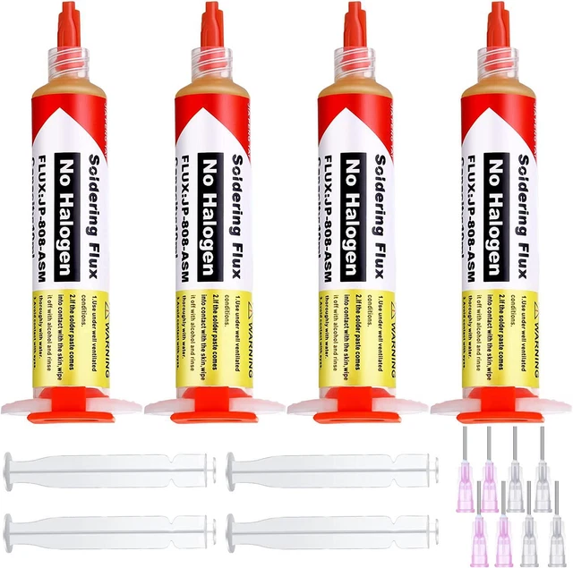 Treela 4 Pack 10ML 8341 No Clean Soldering Flux Paste 10CC Tacky Solder Flux and