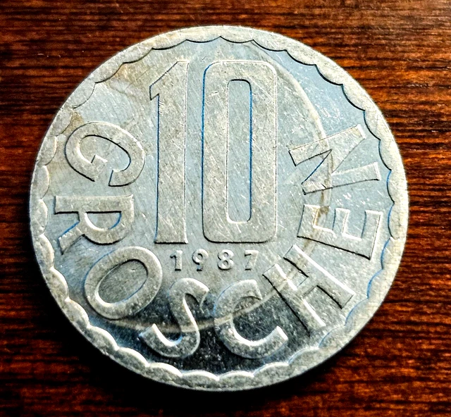 1987 Austria 10 Groschen Coin KM#2878 Ungraded 8626 2
